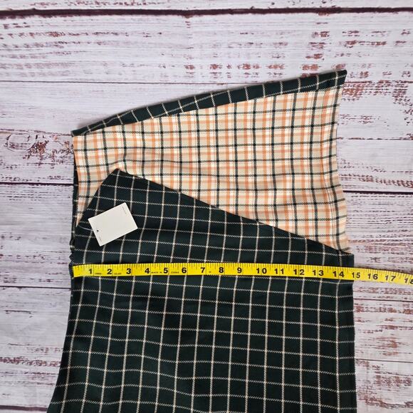 Urban Outfitters Plaid Mini Skirt Sz M Mixed Patchwork Light Academia Preppy NWT - Picture 10 of 11